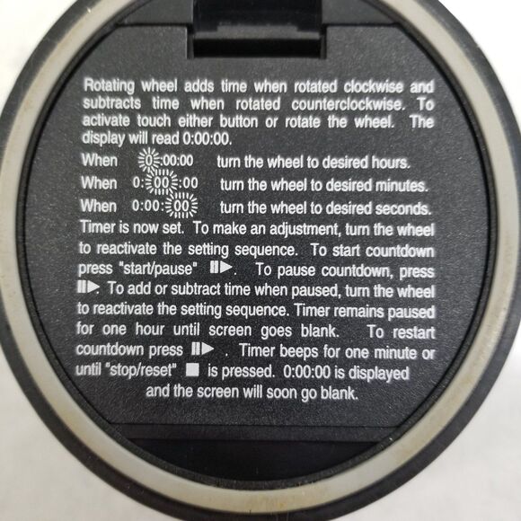 KitchenAid Digital Kitchen Timer rotating Easy to Read Cooks Series Black/Chrome - Picture 7 of 8